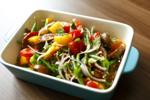 Salad in casserole dish