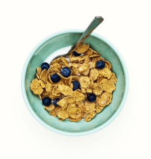 Bowl of healthy cereal with fruit