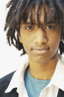 Teenage boy posing for the camera