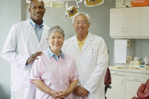 Group of dentists smiling