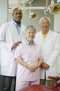 Group of dentists smiling