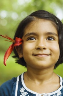 Close up of Indian girl