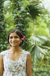 Indian woman with flower in her hair