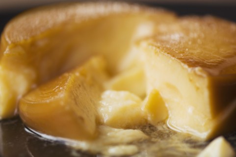 Close up of flan