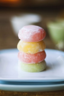 Stack of fruit rice cakes