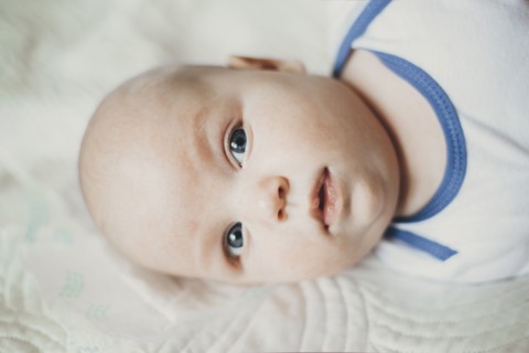 Portrait of Caucasian baby boy