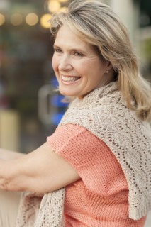 Close up of smiling Caucasian woman
