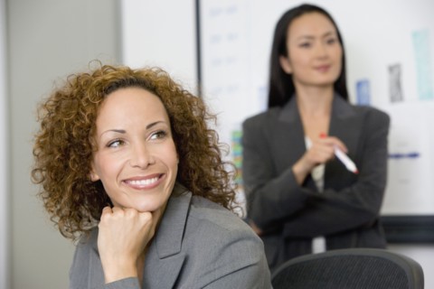 Multi-ethnic businesswomen at meeting