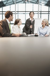 Business people talking in meeting