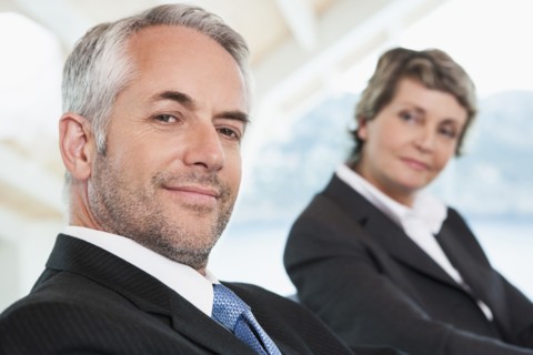 Business people sitting in meeting