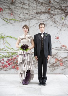 Glamorous bride and groom