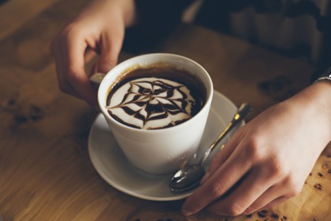 Close up of decorative coffee drink