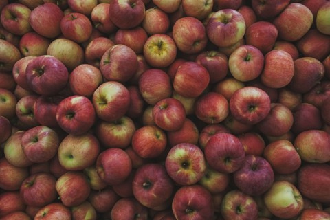 Pile of fresh apples