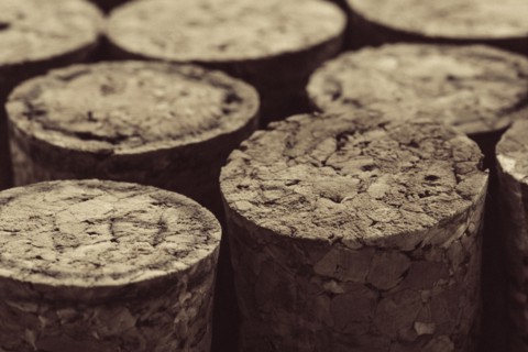 Close up of bottle corks