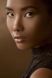 Close up of glamorous woman