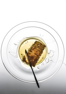 Honeycomb in bowl