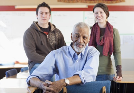 Teacher and students in classroom
