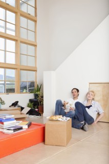 Couple moving into new house