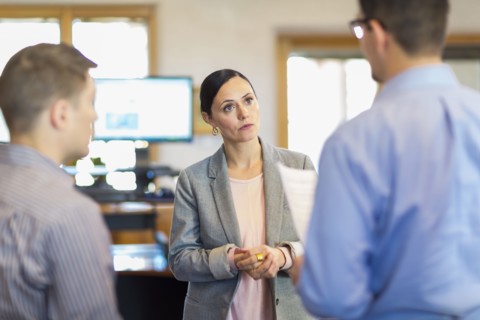 Business people talking in office