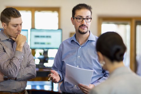 Business people talking in office