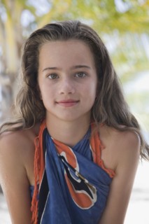 Close up of girl in sarong