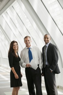 Business people standing together