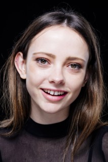 Close up of smiling Caucasian woman