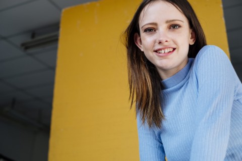 Portrait of smiling Caucasian woman
