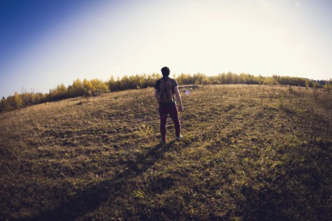 Man standing in field