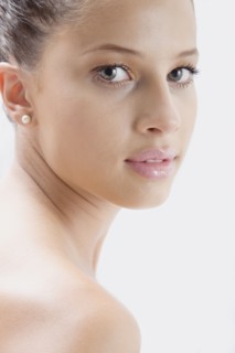 Close up of mixed race woman