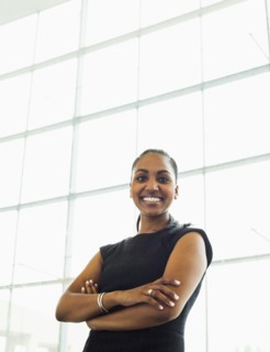 Indian businesswoman smiling