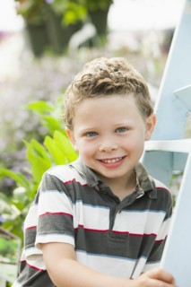 Caucasian boy smiling