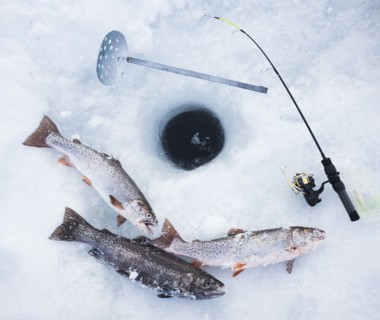 Ice fishing hole