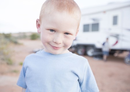 Caucasian boy smiling