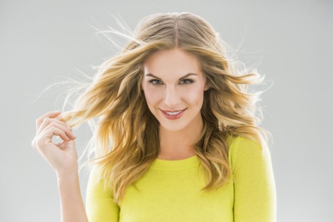 Portrait of smiling Caucasian woman