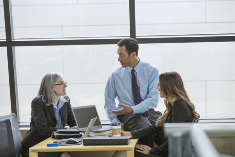 Business people talking in meeting