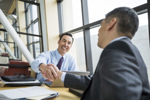 Businessmen shaking hands