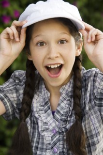 Surprised Hispanic girl