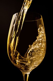 Wine pouring into wine glass