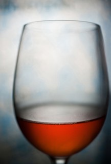 Glass of red wine