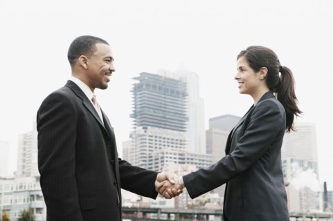 Businesspeople shaking hands