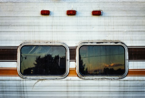 Windows of decaying vehicle
