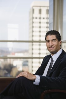 Businessman smiling