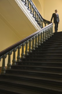 African businessman in capitol building