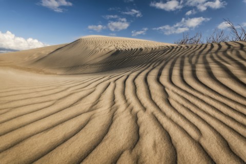 Ripples in sand dunes