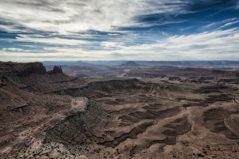 Scenic view of canyonlands in Moab