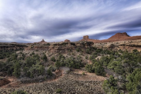 Clouds over desert in Moab