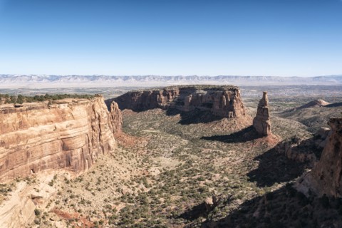 Blue sky over desert