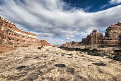 Clouds over desert in Moab