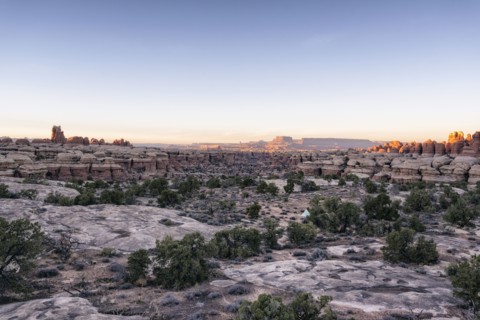 Sunset in desert